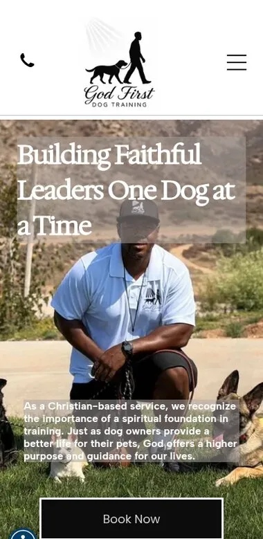 God First Dog Training — mobile view