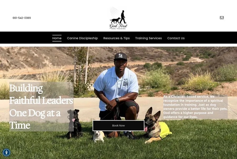 God First Dog Training — desktop view
